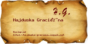 Hajduska Graciána névjegykártya